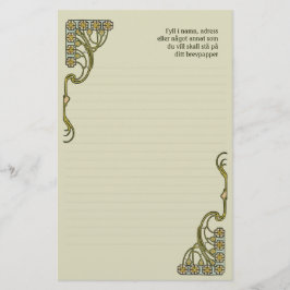 Art Nouveau Brevpapper C0404 Stationery Briefpapier