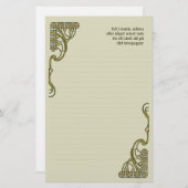 Art Nouveau Brevpapper C0404 Stationery Briefpapier (Voorkant / Achterkant)
