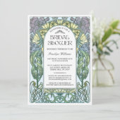 Art Nouveau Bridal Shower Invitations V.01 Kaart (Staand voorkant)