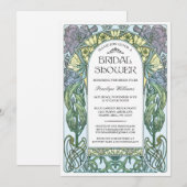 Art Nouveau Bridal Shower Invitations V.01 Kaart (Voorkant / Achterkant)
