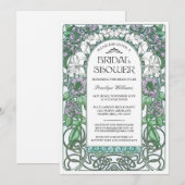 Art Nouveau Bridal Shower Invitations V.02 Kaart (Voorkant / Achterkant)