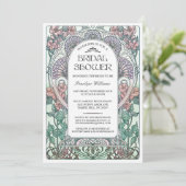 Art Nouveau Bridal Shower Invitations V.03 Kaart (Staand voorkant)