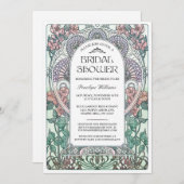 Art Nouveau Bridal Shower Invitations V.03 Kaart (Voorkant / Achterkant)