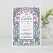 Art Nouveau Bridal Shower Invitations V.08 Kaart (Staand voorkant)