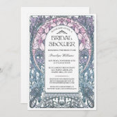 Art Nouveau Bridal Shower Invitations V.08 Kaart (Voorkant / Achterkant)