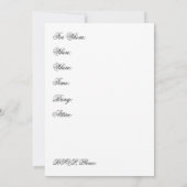 Art Nouveau Bridal Shower-uitnodiging Kaart (Achterkant)