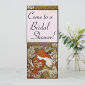 Art Nouveau Bridal Shower-uitnodiging Kaart (Staand voorkant)