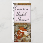 Art Nouveau Bridal Shower-uitnodiging Kaart (Voorkant / Achterkant)