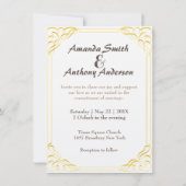 Art nouveau bride en groom kaart (Achterkant)