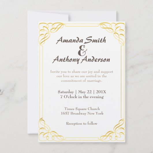 Art nouveau bride en groom kaart (Achterkant)