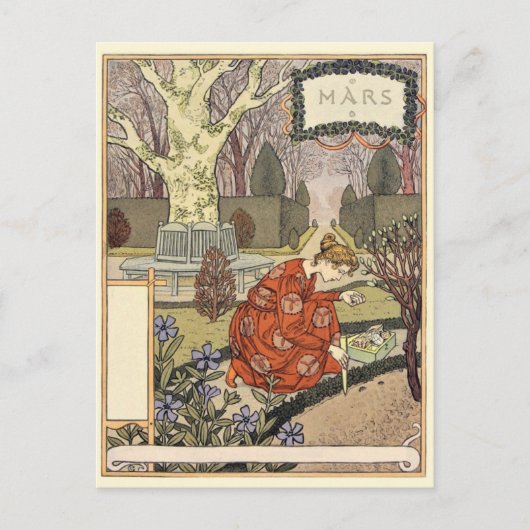 Art Nouveau Briefkaart (Voorkant)