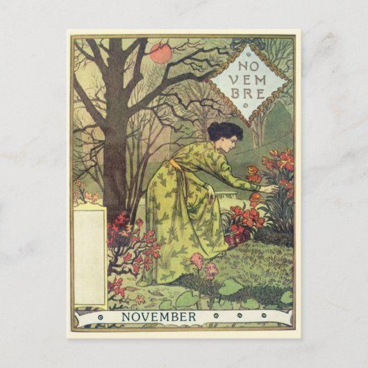 Art Nouveau Briefkaart (Voorkant)
