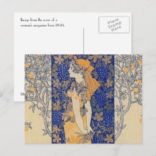 Art Nouveau Briefkaart (Voorkant / Achterkant)
