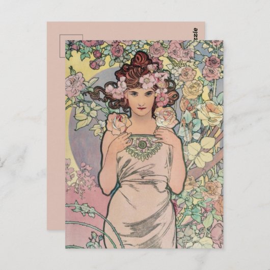 Art Nouveau Briefkaart (Voorkant / Achterkant)