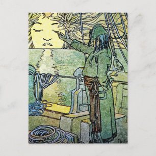 Art Nouveau Briefkaart: Alphonse Mucha - Zon Briefkaart