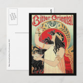 Art Nouveau Briefkaart: "Bitter Oosters" Briefkaart (Voorkant / Achterkant)