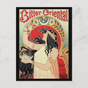 Art Nouveau Briefkaart: "Bitter Oosters" Briefkaart