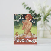 Art Nouveau Briefkaart - Fleurs de Mousse (Staand voorkant)