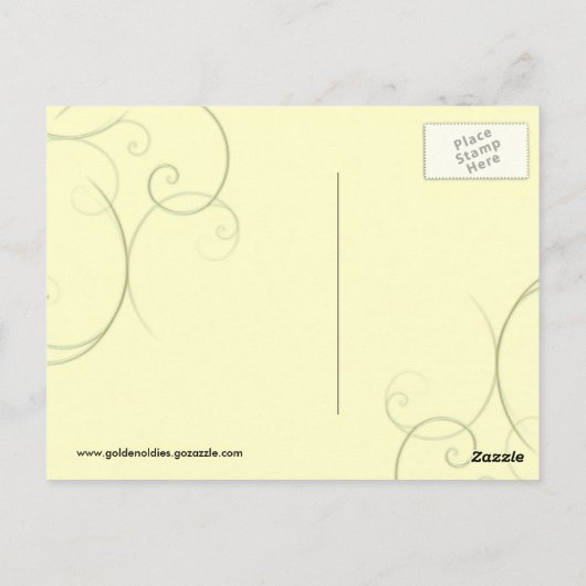 Art Nouveau Briefkaart - Fleurs de Mousse (Achterkant)