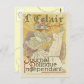 Art Nouveau Briefkaart - Journal (Voorkant / Achterkant)