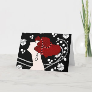 Art Nouveau-briefkaart Kaart