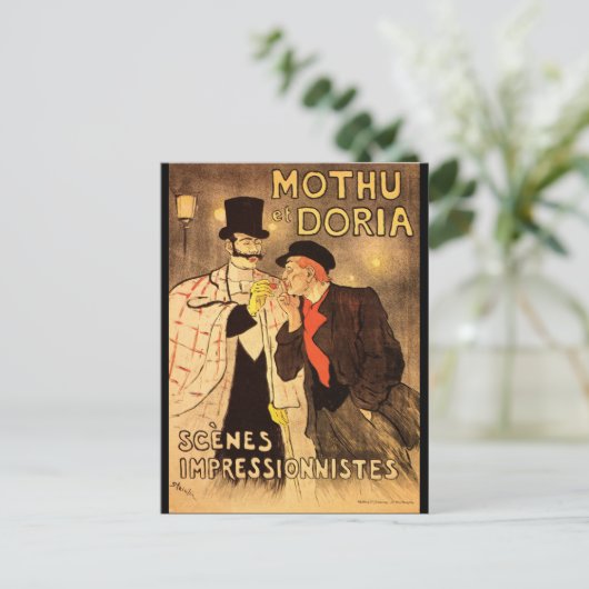 Art Nouveau Briefkaart - Mothu et Doria (Staand voorkant)