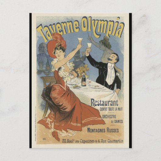 Art Nouveau Briefkaart - Taverne (Voorkant)