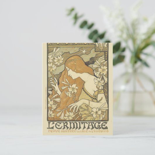 Art Nouveau Briefkaarten - L'ermitage (Staand voorkant)