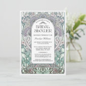 Art Nouveau Bruids Douche Uitnodigingen V.04 (Staand voorkant)