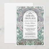 Art Nouveau Bruids Douche Uitnodigingen V.04 (Voorkant / Achterkant)