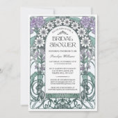 Art Nouveau Bruids Douche Uitnodigingen V.06 (Voorkant)