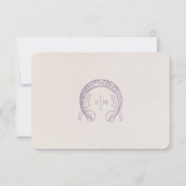 Art Nouveau bruids-RSVP Marguerite Daisy Lavender  Kaart (Achterkant)