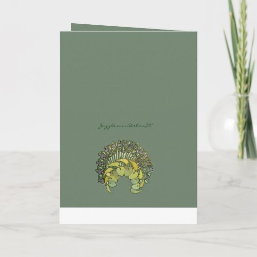  Art Nouveau bruidsdouche uitnodiging (Achterkant)