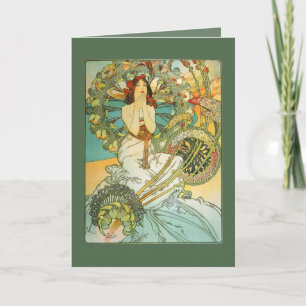 Art Nouveau bruidsdouche uitnodiging