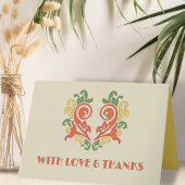 Art Nouveau bruiloft bedankje Bedankkaart