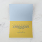 Art Nouveau bruiloft bedankje Bedankkaart (Binnen)