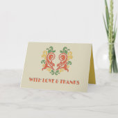 Art Nouveau bruiloft bedankje Bedankkaart (Voorkant)