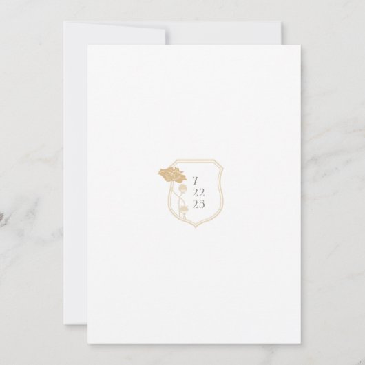 Art Nouveau Bruiloft Bewaar de Datumkaart Save The Date (Achterkant)