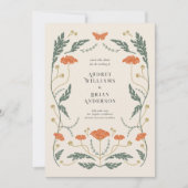  Art Nouveau Bruiloft Bewaar de Datumkaart Save The Date (Voorkant)