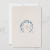  Art Nouveau bruiloft Details Kaart (Achterkant)