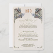  Art Nouveau bruiloft Details Kaart (Voorkant)