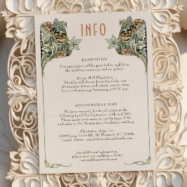 Art Nouveau bruiloft Details Kaart