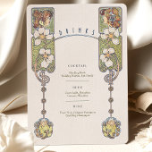  Art Nouveau Bruiloft Drinken Menu Kaart