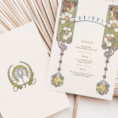  Art Nouveau Bruiloft Drinken Menu Kaart