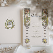  Art Nouveau Bruiloft Drinken Menu Kaart