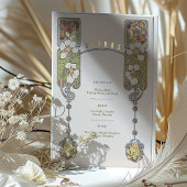  Art Nouveau Bruiloft Drinken Menu Kaart