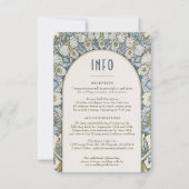 Art Nouveau Bruiloft Informatie Invoegen  Kaart (Voorkant)