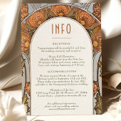  Art Nouveau bruiloft informatie Kaart