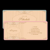 Art Nouveau bruiloft met veel versiering Programmakaart