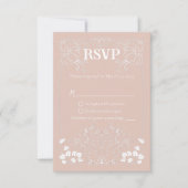 Art Nouveau Bruiloft RSVP kaart (Voorkant)